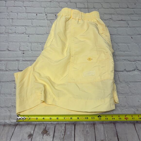 AFTCO Men The Original Fishing Shorts Size 44 Cargo Outdoor Yellow C053 -18 - Picture 7 of 15